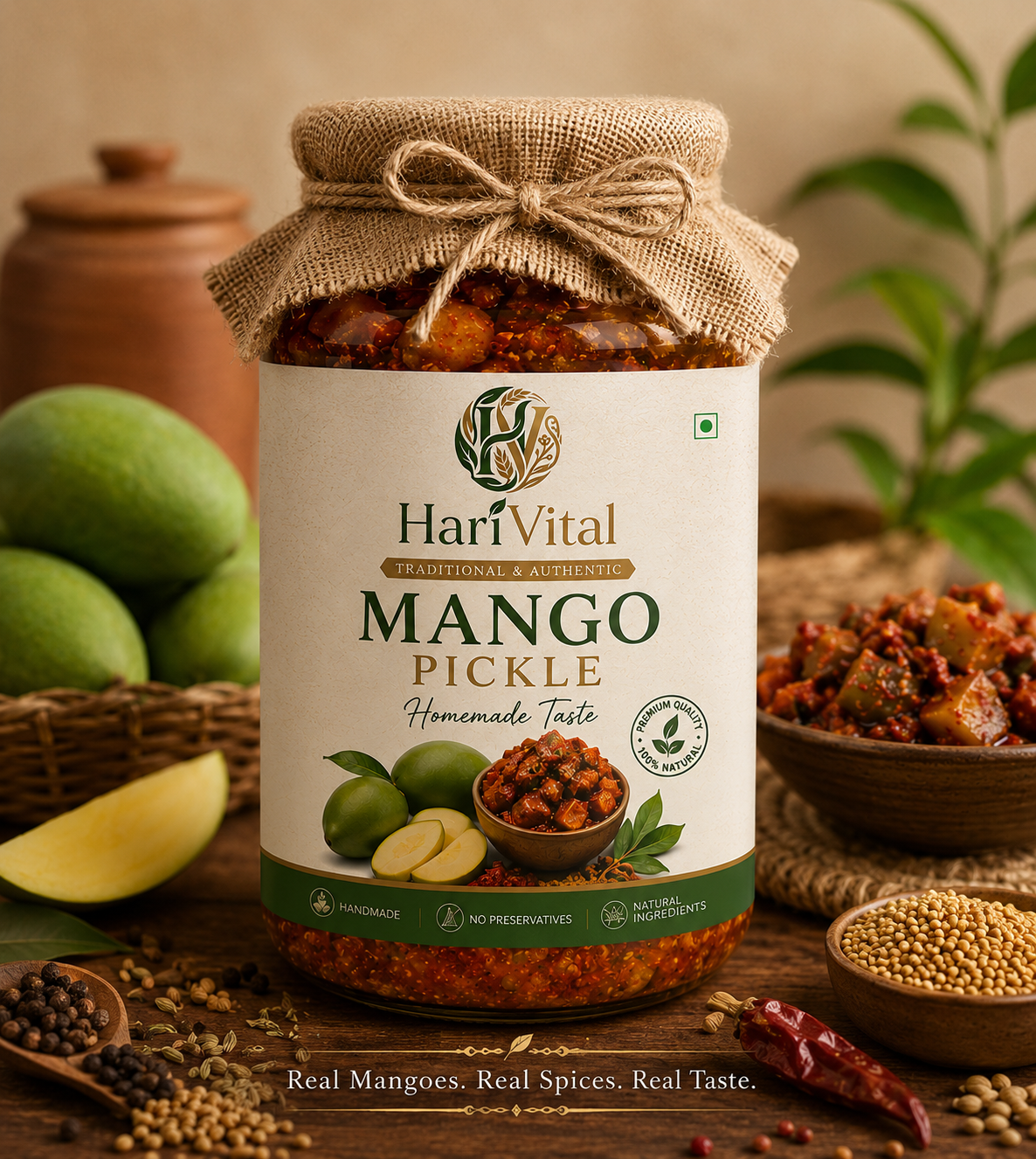 HariVital Shekhawati Traditional Homemade Kairi Mango Pickle