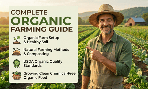 Organic farming methods on an organic farm using natural farming to produce organic food with USDA organic standards.